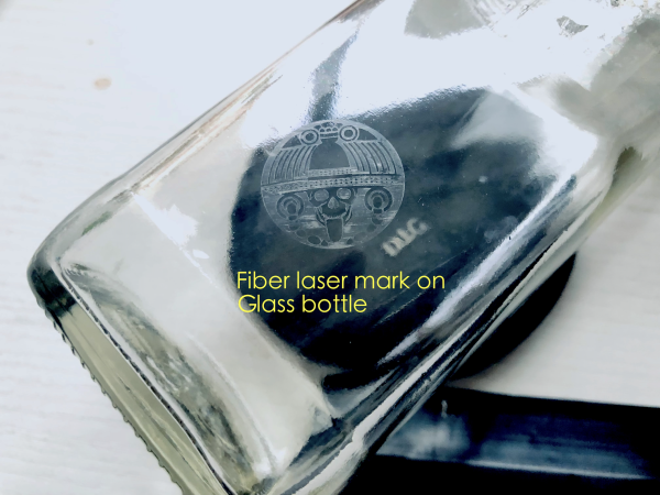How to use fiber laser mark logo on glass bottle