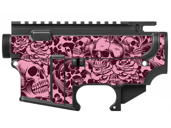 NO230301 AR15 scroll skull ai8